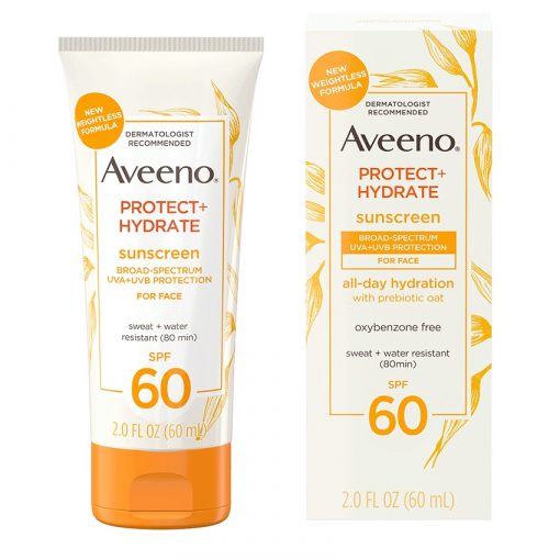 美國 Aveeno 保護+保濕 SPF60 面部防曬霜
