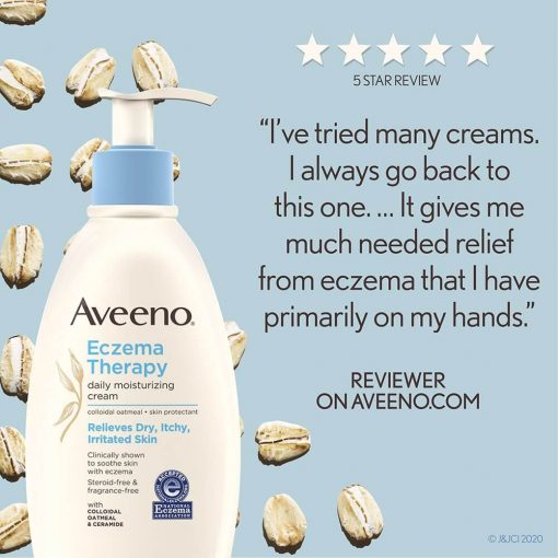 美國 Aveeno 濕疹日常保濕霜 含膠體燕麥和神經酰胺 354ml - Image 4