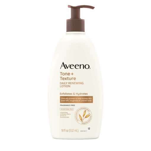 美國 Aveeno 亮澤淡紋去角質身體潤膚乳 敏感肌