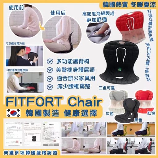 韓國製造 FITFORT Chair 矯正坐姿椅背墊