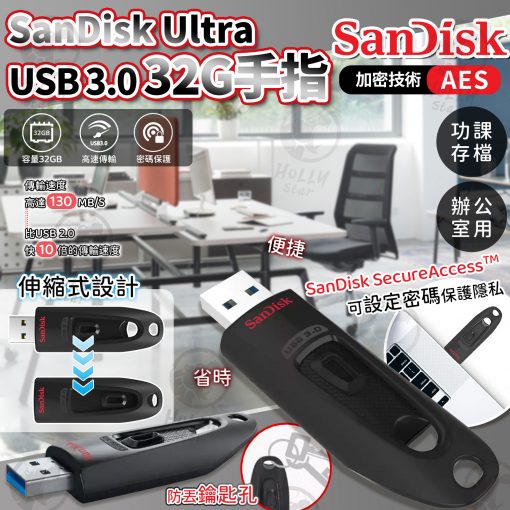 [訂]SanDisk Ultra USB 3.0 32GB手指