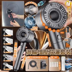 台灣旋渦增壓過濾花灑頭 (送5個濾芯)