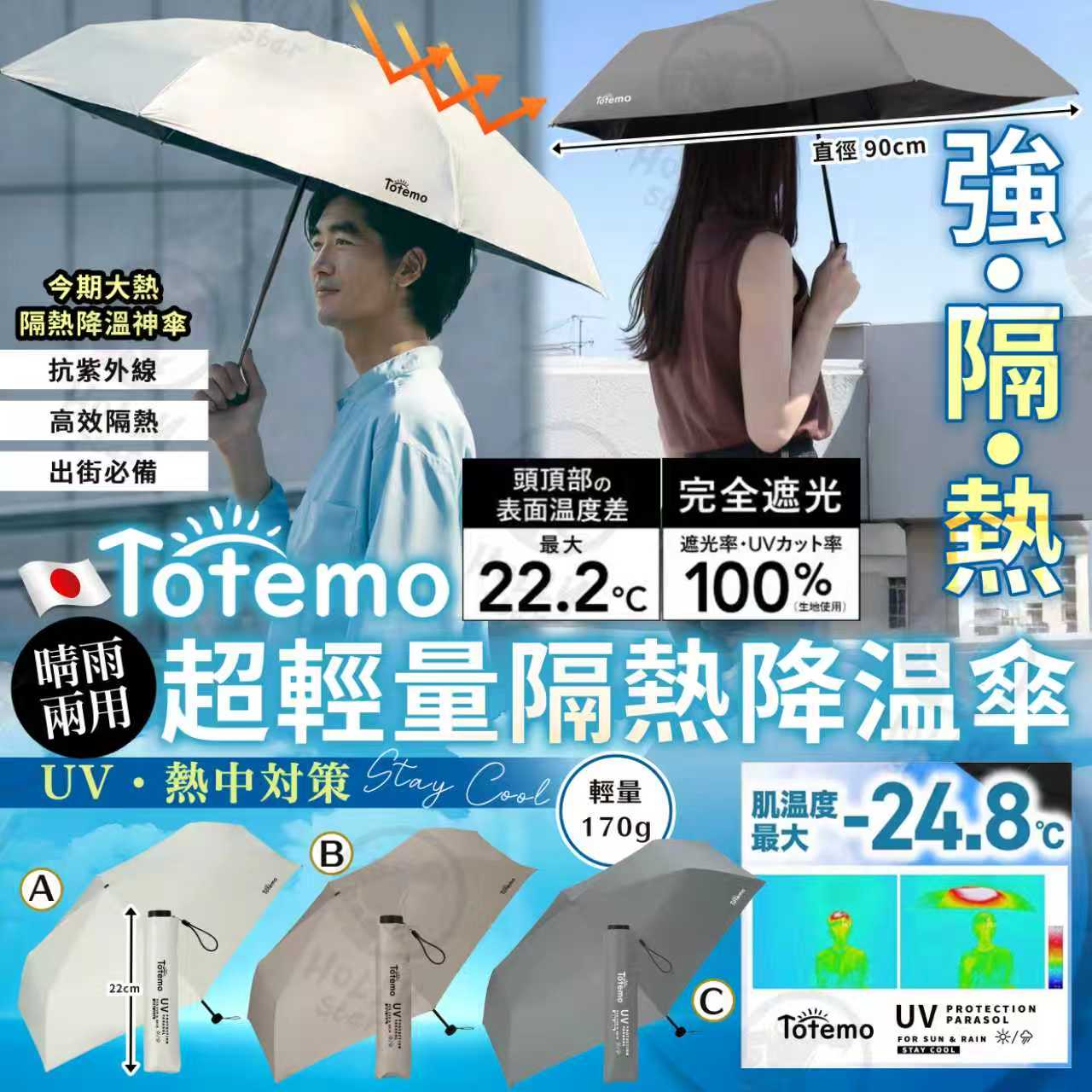 TOTEMO 超輕量隔熱降温傘